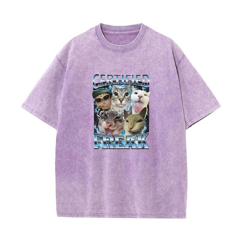 Áo quần meme mèo vintage thời trang cho nam và nữ, đáng yêu với hình ảnh kitty ngộ nghĩnh