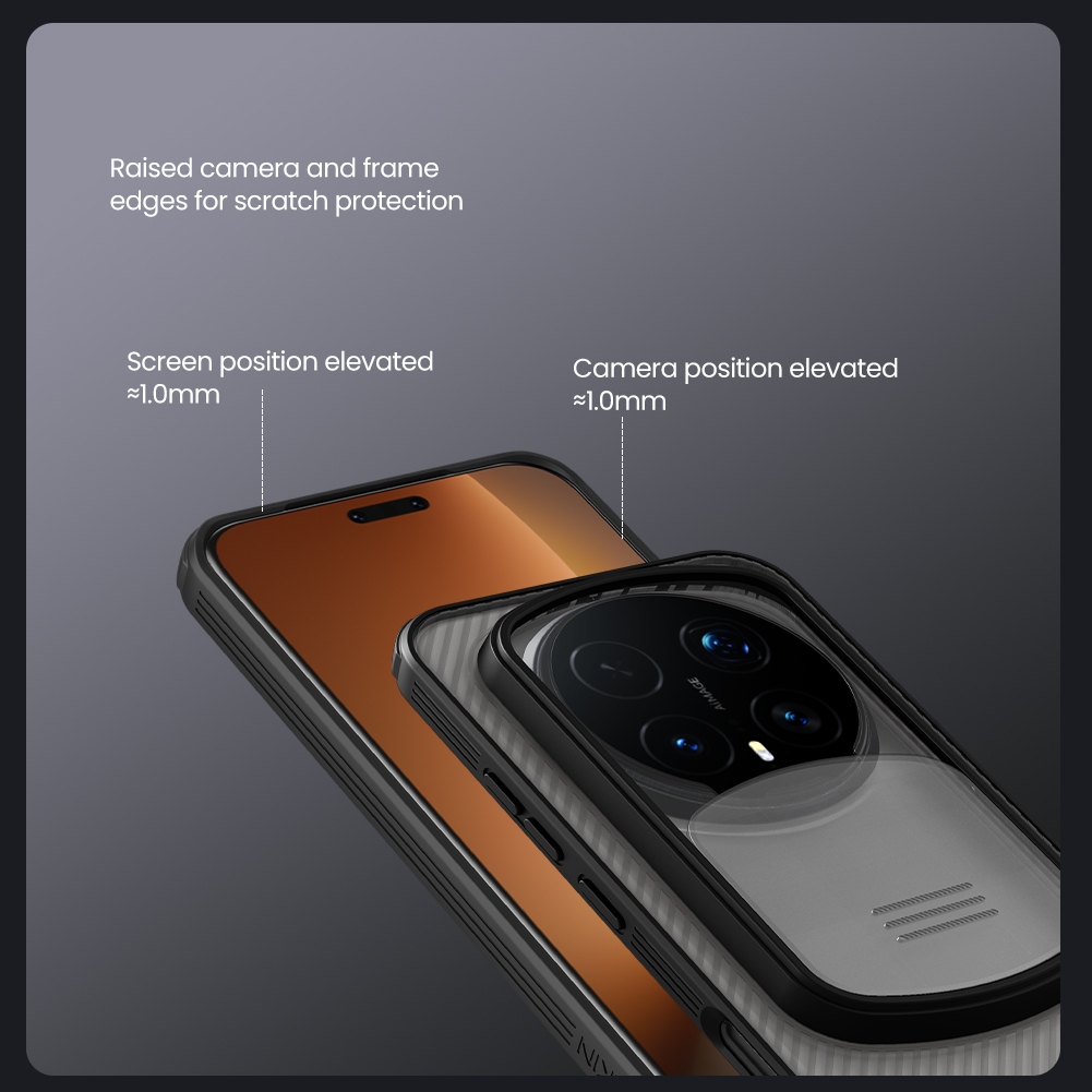 Nillkin Cho Honor Magic 8 Pro Camshield Pro PC TPU Bảo Vệ Ống Kính Máy Ảnh Trượt Trượt Chống Sốc Ốp Lưng Cứng Vỏ Điện Thoại Vỏ Bảo Vệ