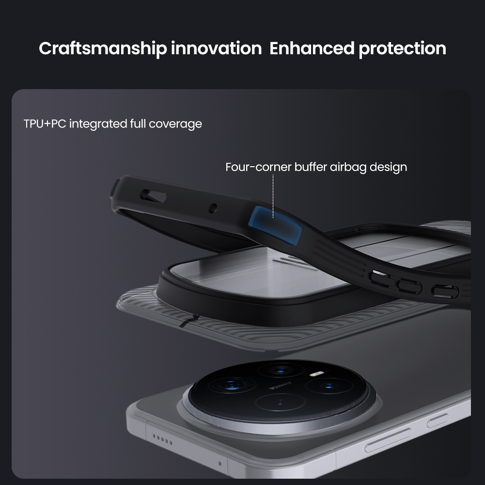 Nillkin Cho Honor Magic 8 Pro Camshield Pro PC TPU Bảo Vệ Ống Kính Máy Ảnh Trượt Trượt Chống Sốc Ốp Lưng Cứng Vỏ Điện Thoại Vỏ Bảo Vệ