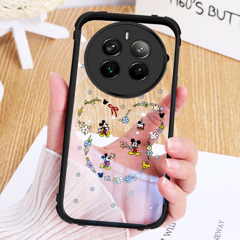 Vỏ YBD Cho Realme 12 Pro Plus Realme 12X 13 5G Vỏ Điện Thoại TPU Cứng Acrylic Trong Suốt Có Chuột Mickey