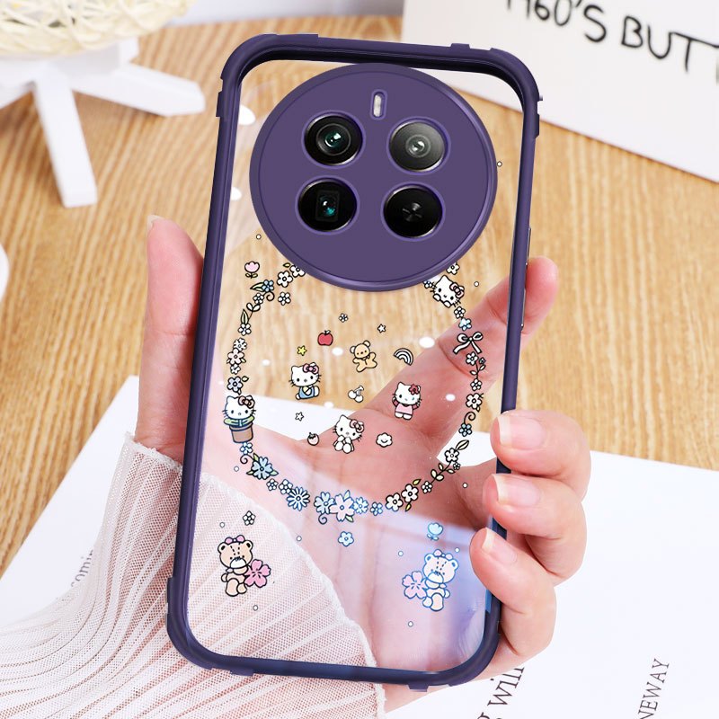 Vỏ YBD Cho Realme 12 Pro Plus Realme 12X 13 5G Vỏ Điện Thoại TPU Cứng Acrylic Trong Suốt Có Chuột Mickey