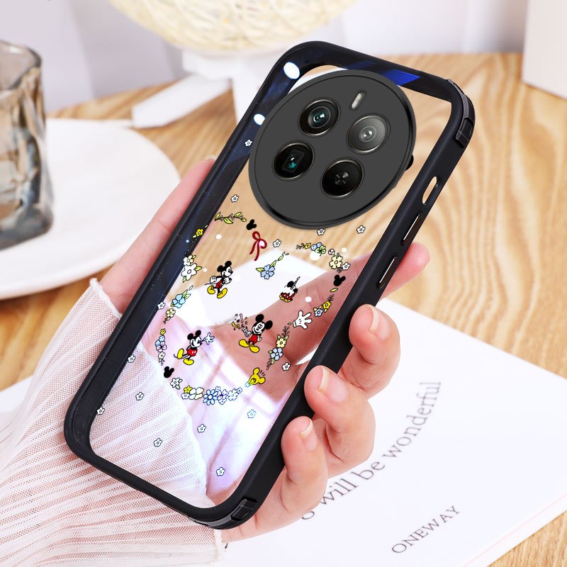 Vỏ YBD Cho Realme 12 Pro Plus Realme 12X 13 5G Vỏ Điện Thoại TPU Cứng Acrylic Trong Suốt Có Chuột Mickey