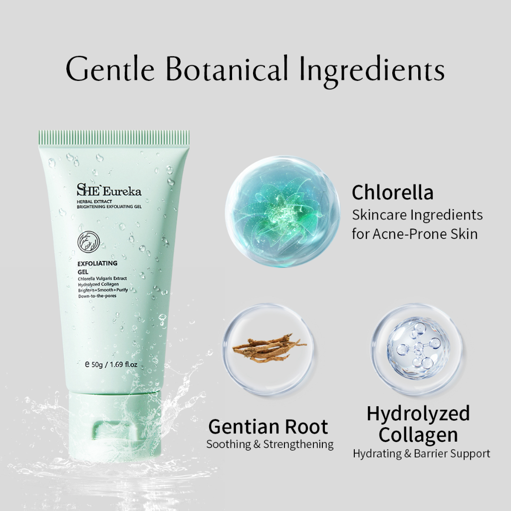SHE Eureka Chlorella Tẩy Tế Bào Chết 50g Body Scrub Dưỡng Ẩm Toàn Thân Cho Nam Và Nữ
