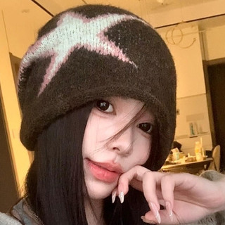 Mũ lạnh dệt kim ngôi sao phong cách Hàn Quốc
