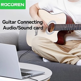 Rocoren 3.5mm đến 6.5mm Âm Thanh Aux Cáp Dành Cho Loa Guitar Trộn Khuếch Đại Loa Mạ Vàng 3.5 Jack Đến 6.35 Jack Cáp Âm Thanh Nam