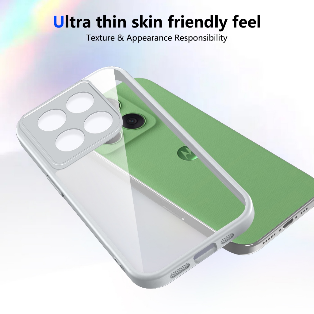 Ốp Điện Thoại Chống Sốc Trong Suốt Motorola Moto Edge 60S 60 Fusion 60 Pro 60 Pro Stylus 70 G Stylus Ultra 5G Vỏ Cứng Bảo Vệ Acrylic Mặt Sau Phụ Kiện