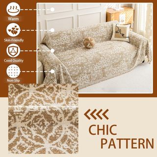 Chăn Sofa Nhung Thích Hợp Cho Trẻ Em Thú Cưng Bốn Mùa Đa Năng Phong Cách Bohemian Có Thể Giặt Ghế Sofa Mềm Chống Trơn Trượt