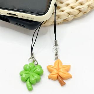 1 Cỏ Ba Lá Phong Dây Treo Trang Trí / Dây Điện Thoại Di Động / Thích Hợp Cho Vỏ Điện Thoại Trang Trí Dây Điện Thoại Di Động