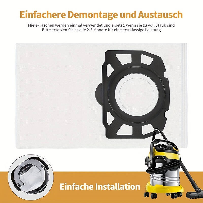 Thích hợp cho máy hút bụi Karcher Túi đựng bụi MV4 WD4 MV5 MV6 WD6 WD5 CAO CẤP Karcher Vacum Túi hút bụi Vakum Beg
