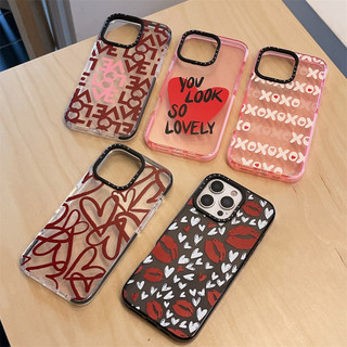 Dành Cho iPhone 17 16 15 14 13 Pro Max Trái Tim Tình Yêu Miếng Dán Dành Cho iPhone 17 Mềm TPU Trong Suốt Chống Sốc Ốp Lưng iPhone 16 15 Plus