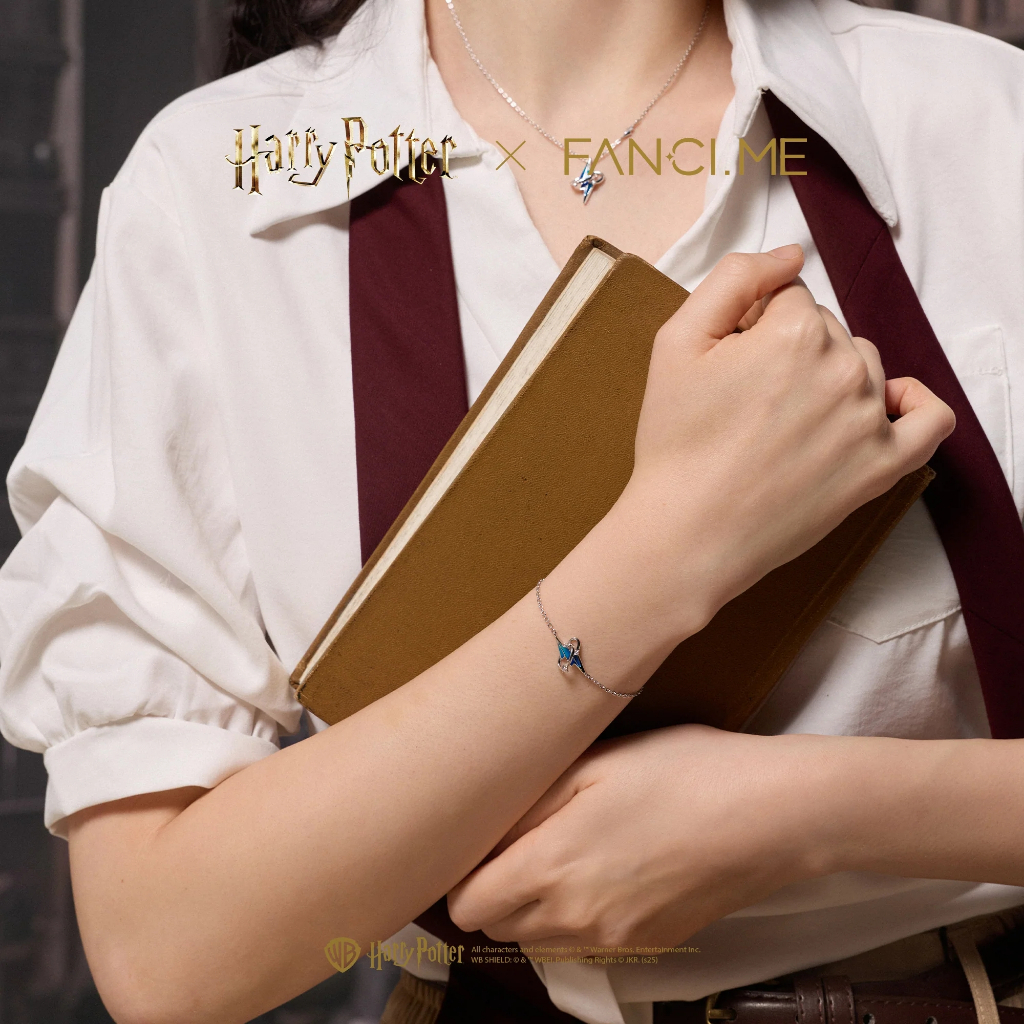 FANCIME × Harry Potter Patronus Mark Vòng cổ bạc Thiết kế phát sáng trong bóng tối (Luôn luôn)