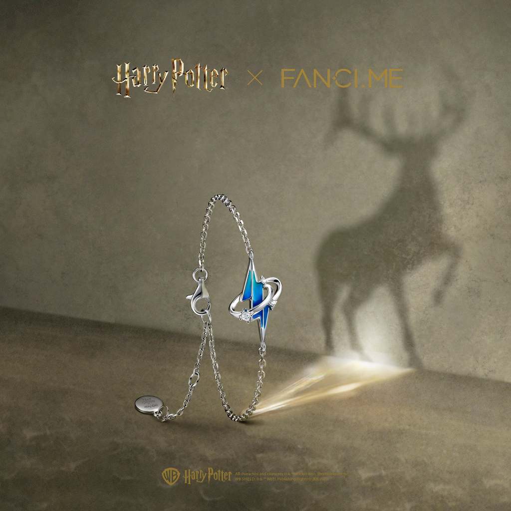 FANCIME × Harry Potter Patronus Mark Vòng cổ bạc Thiết kế phát sáng trong bóng tối (Luôn luôn)