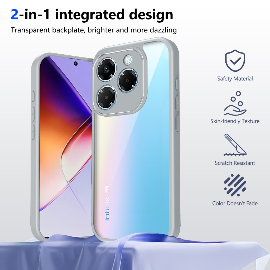 Ốp Chống Sốc Cho Infinix Smart 8 9 10 20 HD Pro Plus 4G 5G Vỏ Trong Suốt