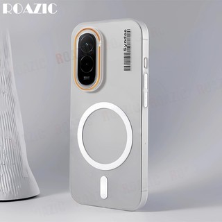 Sang Trọng Slim Matte Nửa Trong Suốt Vỏ Điện Thoại Tương Thích Cho POCO M7 Từ Tính Chống Vân Tay Chống Rơi Chống Sốc Ốp Lưng PC Cứng RS01
