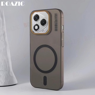 Ốp điện thoại trong suốt mỏng mờ sang trọng Tương thích cho Honor 400 Lite 200 Lite 200 Pro 200 5G Từ tính chống vân tay Chống rơi Ốp lưng PC cứng chống sốc RS01