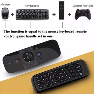 Chuột thoại không dây Bluetooth 2 trong 1 2.4G Bàn phím Mini Bluetooth có thể sạc lại Điều khiển từ xa IR Học tập cho TV thông minh Android TV Box
