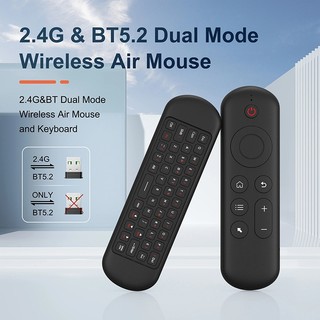 Chuột thoại không dây Bluetooth 2 trong 1 2.4G Bàn phím Mini Bluetooth có thể sạc lại Điều khiển từ xa IR Học tập cho TV thông minh Android TV Box