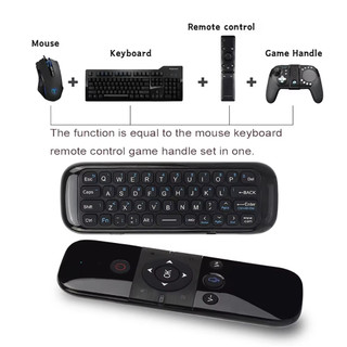 Chuột thoại không dây Bluetooth 2 trong 1 2.4G Bàn phím Mini Bluetooth có thể sạc lại Điều khiển từ xa IR Học tập cho TV thông minh Android TV Box