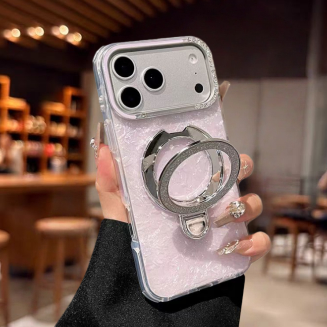 Ốp lưng cứng kim cương giả lấp lánh tương thích với iPhone 13 pro max 14 pro max 15 pro max 16 pro max 17 pro max 17 air case