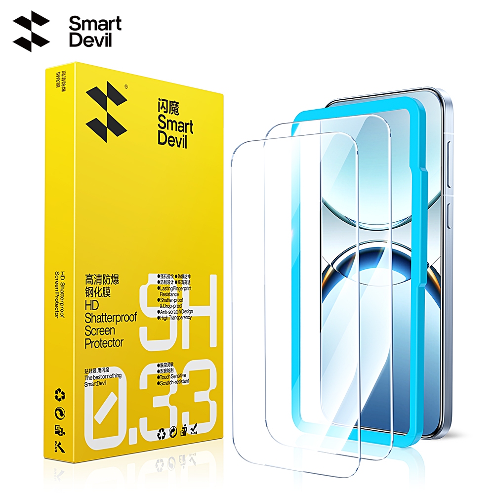 Kính Cường Lực SmartDevil Cho OPPO Find X8 Kính Bảo Vệ HD Không Lỗ Toàn Màn Hình Chống Cháy Nổ Chống Vân Tay