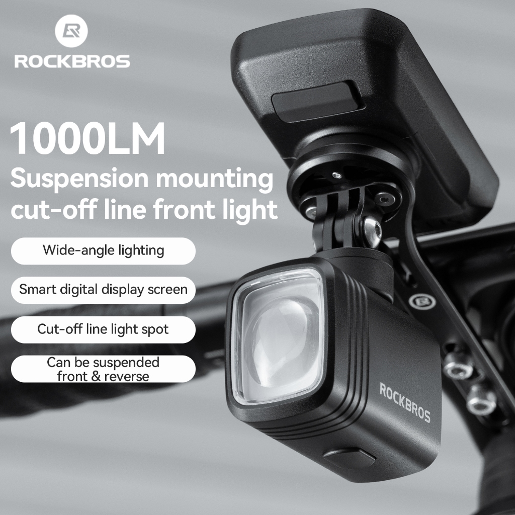 Đèn Trước 1000 Lumen Cho Xe Đạp, Điều Chỉnh Góc Linh Hoạt, IPX6, Phù Hợp MTB và Road Bike