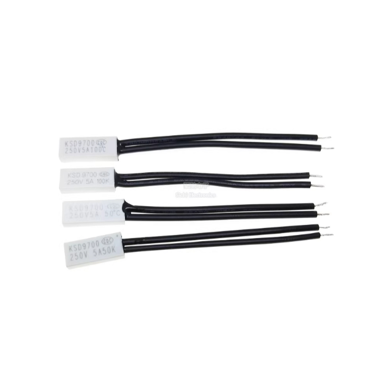 KSD9700 Thường Mở Bảo Vệ Nhiệt Thông Thường Đóng 50 / 60 / 70 / 80 / 90 / 100 Độ Nhựa Điều Khiển Nhiệt Độ 5A
