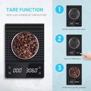Cân nhà bếp kỹ thuật số Xiaomi Gram Cân điện tử Cân cà phê có độ chính xác cao Di động với hẹn giờ Thực phẩm Sạc USB Espresso