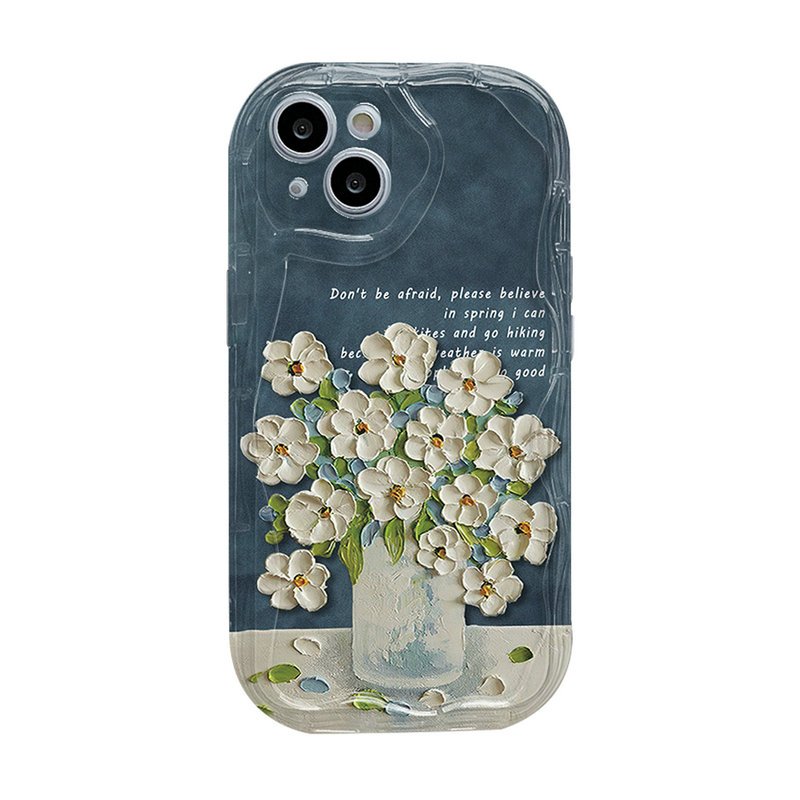 Ốp Lưng Cho Samsung Galaxy S25 S24 S23 S22 S21 Plus Ultra 20 FE A03 A02 A12 A11 A22 A20 A30 A31 A52 A51 A50 A72 A71 Hình Bầu Dục Mắt Lớn Họa Tiết Sóng Hoa Và Lá Retro