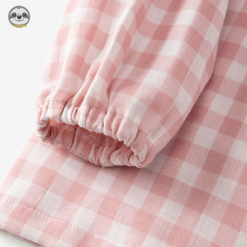 Phong cách Nhật Bản Muji Style / Quần áo dài miệng co giãn cho trẻ em / Bộ đồ ngủ bằng sợi đôi Cotton nguyên chất cho trẻ em / Quần áo ngồi thoải mái cho bé trai bé gái