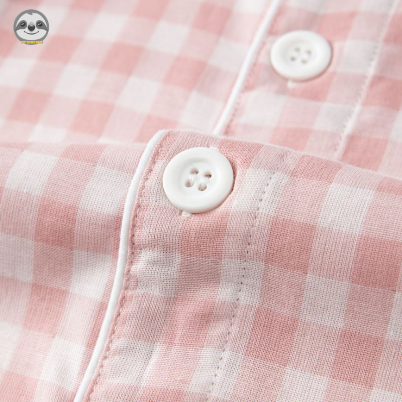 Phong cách Nhật Bản Muji Style / Quần áo dài miệng co giãn cho trẻ em / Bộ đồ ngủ bằng sợi đôi Cotton nguyên chất cho trẻ em / Quần áo ngồi thoải mái cho bé trai bé gái