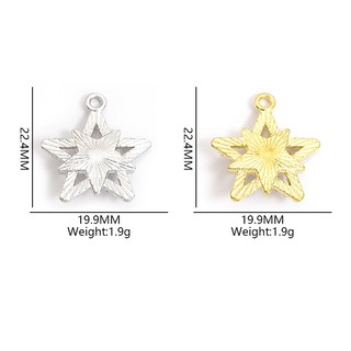 Charm Ngôi Sao Pentagram Rỗng Kim Cương Giả 8 Màu - Phù Hợp DIY Và Phụ Kiện Thời Trang