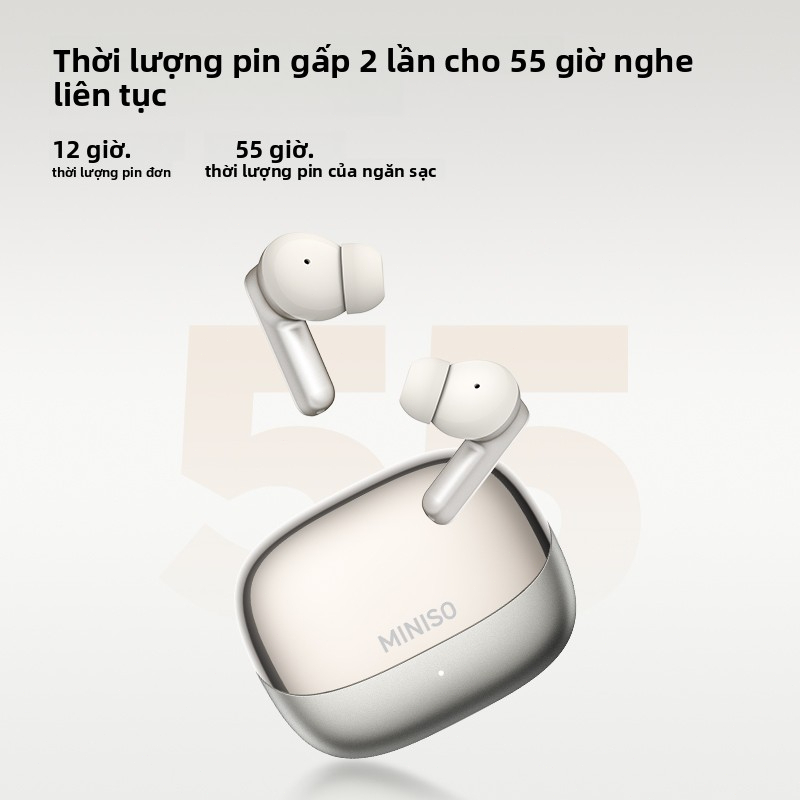 MINISO MS106 Tai nghe không dây phiên dịch Baseus AI Hỗ Trợ Bản Dịch 134 Ngôn Ngữ Giảm tiếng ồn Hi-Res Bluetooth 6.0 IPX5 Chống nước 50Hr Điều Khiển Cảm Ứng Thông Minh Chất Lượng Cuộc Gọi HD, Được Đánh Giá Chống Thấm Nước IPX5 | BigBuy360 - bigbuy360.vn