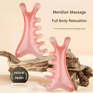 BÁN HOT Lược Massage kinh tuyến 4 trong 1 - Dụng cụ cạo đầu, mặt, tai và mũi, thúc đẩy thư giãn và tuần hoàn
