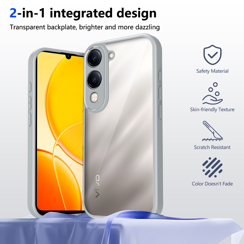 Ốp điện thoại chống sốc chống trầy xước | Phù Hợp Cho VIVO Y04 4G Y29S 5G Y19E 4G Y19 5G IQOO Z10 Lite 5G T4 Lite 5G Y19S GT 5G- Vỏ Mỏng Bảo Vệ Camera
