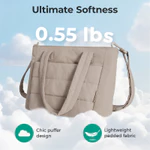 BAGSMART Túi Đeo Vai Thời Trang Puffy Túi Đeo Ngang Xách Nữ Túi Tote Chống Thấm Nước Cho Du Lịch Ngoài Trời Làm Việc Đại Học — ảnh 6