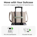 BAGSMART Túi Đeo Vai Thời Trang Puffy Túi Đeo Ngang Xách Nữ Túi Tote Chống Thấm Nước Cho Du Lịch Ngoài Trời Làm Việc Đại Học — ảnh 5