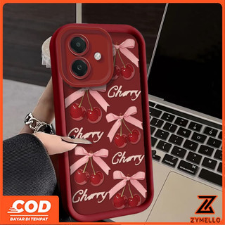 Thích hợp cho OPPO A6X A6 A5X A5i A6 PRO A5 5G A3 A3X A18 A17 A60 A38 A79 A3 Pro A57 A77S A58 A7 A5S A12 F9 Pro A78 A17K Vỏ Điện Thoại TPU Chống Sốc Văn Bản Anh Đào Đơn Giản