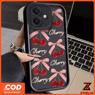 Thích hợp cho OPPO A6X A6 A5X A5i A6 PRO A5 5G A3 A3X A18 A17 A60 A38 A79 A3 Pro A57 A77S A58 A7 A5S A12 F9 Pro A78 A17K Vỏ Điện Thoại TPU Chống Sốc Văn Bản Anh Đào Đơn Giản