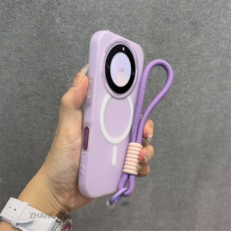 Ốp Lưng Cho Honor X9C X9B X9A Silicone TPU Mềm Ốp Lưng Điện Thoại Hút Từ Tính Cao Cấp Thẩm Mỹ Thiết Kế Mới Dây Treo Miễn Phí Và Tinh Tế