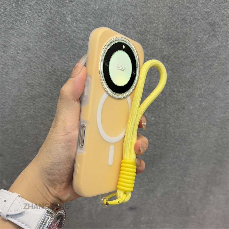 Ốp Lưng Cho Honor X9C X9B X9A Silicone TPU Mềm Ốp Lưng Điện Thoại Hút Từ Tính Cao Cấp Thẩm Mỹ Thiết Kế Mới Dây Treo Miễn Phí Và Tinh Tế