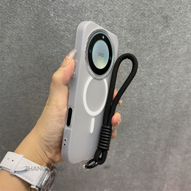 Ốp Lưng Cho Honor X9C X9B X9A Silicone TPU Mềm Ốp Lưng Điện Thoại Hút Từ Tính Cao Cấp Thẩm Mỹ Thiết Kế Mới Dây Treo Miễn Phí Và Tinh Tế