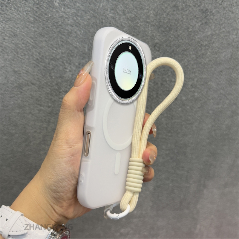 Ốp Lưng Cho Honor X9C X9B X9A Silicone TPU Mềm Ốp Lưng Điện Thoại Hút Từ Tính Cao Cấp Thẩm Mỹ Thiết Kế Mới Dây Treo Miễn Phí Và Tinh Tế