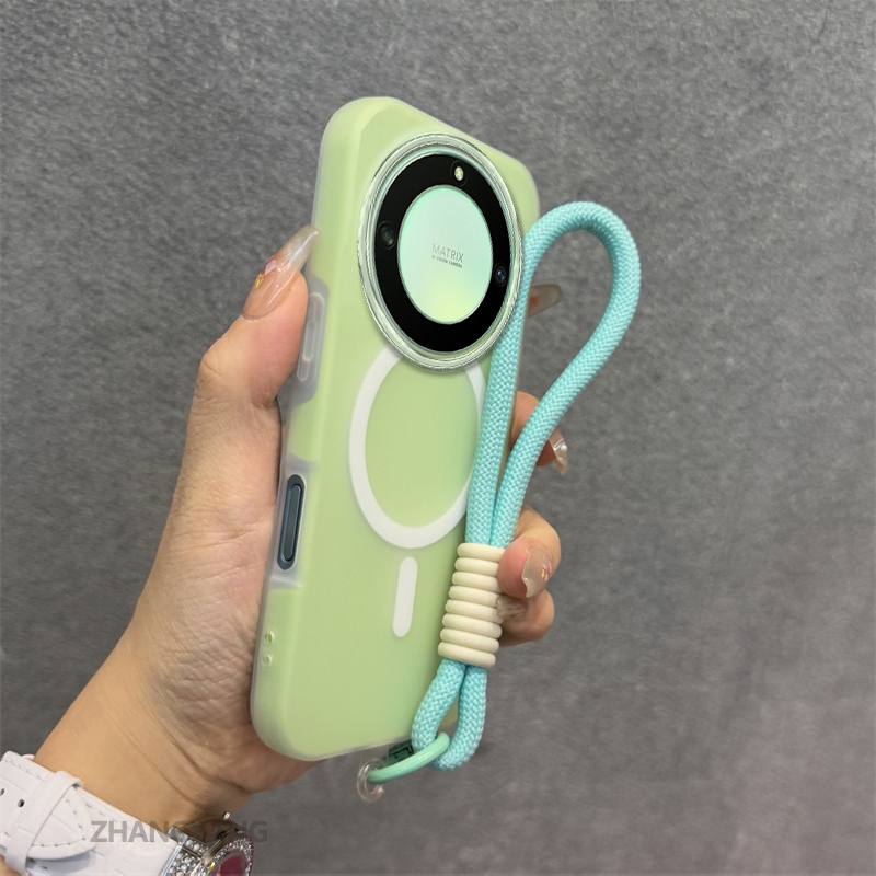 Ốp Lưng Cho Honor X9C X9B X9A Silicone TPU Mềm Ốp Lưng Điện Thoại Hút Từ Tính Cao Cấp Thẩm Mỹ Thiết Kế Mới Dây Treo Miễn Phí Và Tinh Tế