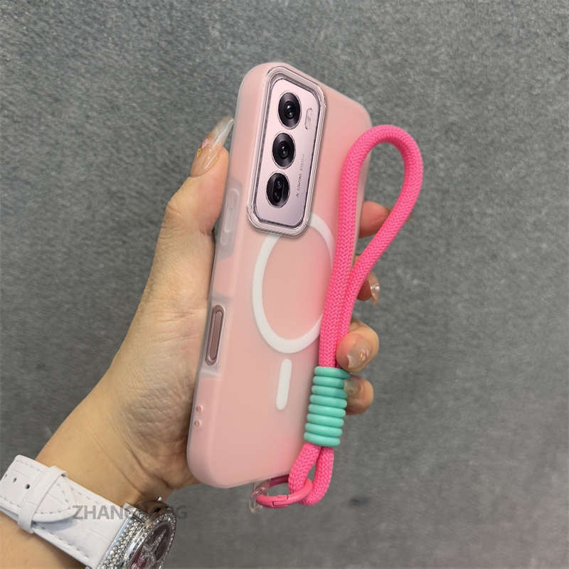 Ốp Lưng Cho OPPO RENO 12 5G RENO 12 Pro 5G Silicone TPU Mềm Ốp Lưng Điện Thoại Hút Từ Tính Cao Cấp Thẩm Mỹ Thiết Kế Mới Dây Treo Miễn Phí Và Tinh Tế