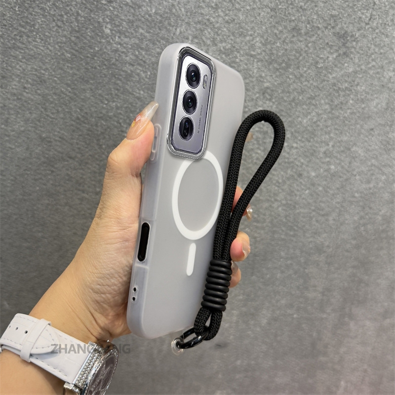 Ốp Lưng Cho OPPO RENO 12 5G RENO 12 Pro 5G Silicone TPU Mềm Ốp Lưng Điện Thoại Hút Từ Tính Cao Cấp Thẩm Mỹ Thiết Kế Mới Dây Treo Miễn Phí Và Tinh Tế