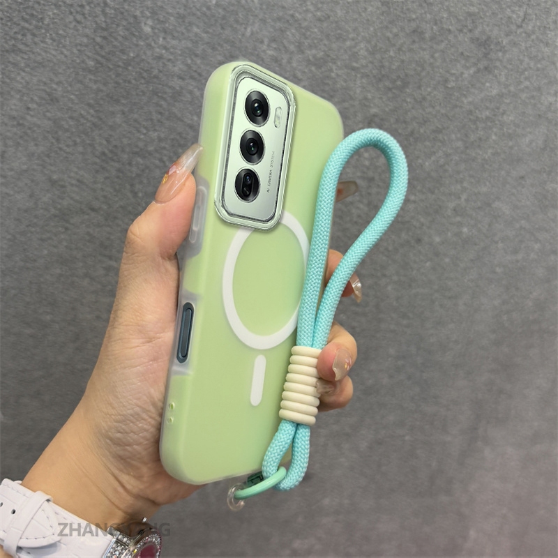 Ốp Lưng Cho OPPO RENO 12 5G RENO 12 Pro 5G Silicone TPU Mềm Ốp Lưng Điện Thoại Hút Từ Tính Cao Cấp Thẩm Mỹ Thiết Kế Mới Dây Treo Miễn Phí Và Tinh Tế