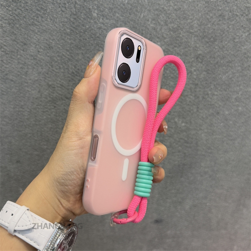 Ốp Lưng Cho OPPO Reno 14F 5G Silicone TPU Mềm Ốp Lưng Điện Thoại Hút Từ Tính Cao Cấp Thẩm Mỹ Thiết Kế Mới Dây Treo Miễn Phí Và Tinh Tế