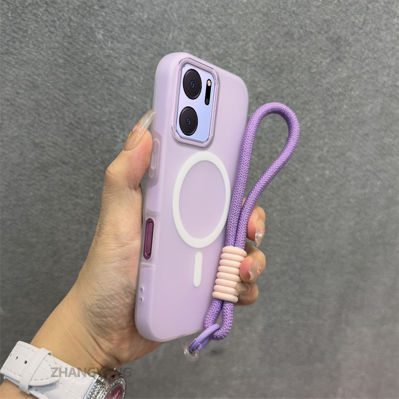 Ốp Lưng Cho OPPO Reno 14F 5G Silicone TPU Mềm Ốp Lưng Điện Thoại Hút Từ Tính Cao Cấp Thẩm Mỹ Thiết Kế Mới Dây Treo Miễn Phí Và Tinh Tế