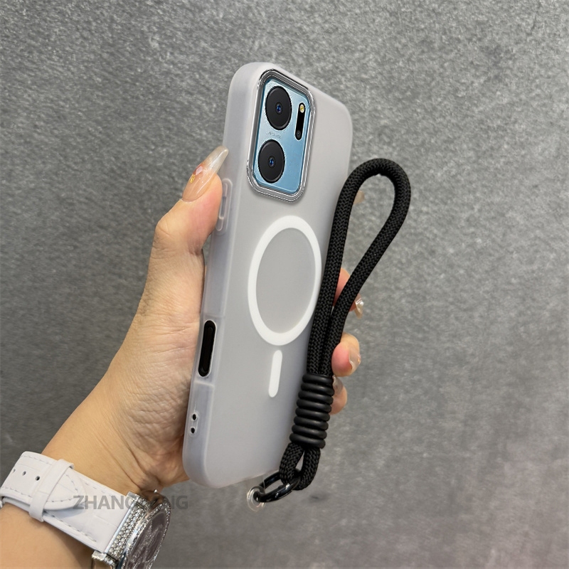 Ốp Lưng Cho OPPO Reno 14F 5G Silicone TPU Mềm Ốp Lưng Điện Thoại Hút Từ Tính Cao Cấp Thẩm Mỹ Thiết Kế Mới Dây Treo Miễn Phí Và Tinh Tế
