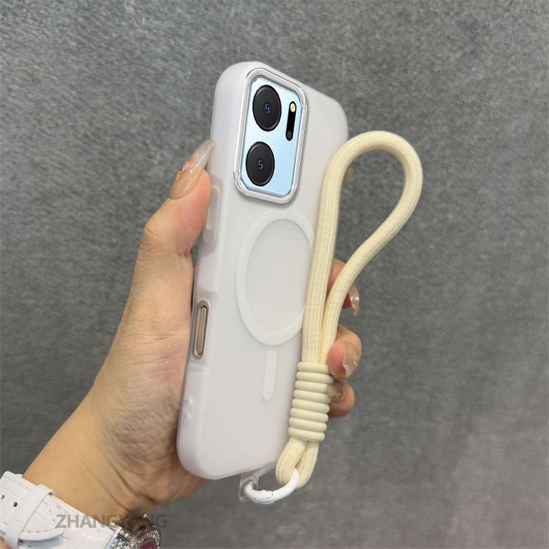 Ốp Lưng Cho OPPO Reno 14F 5G Silicone TPU Mềm Ốp Lưng Điện Thoại Hút Từ Tính Cao Cấp Thẩm Mỹ Thiết Kế Mới Dây Treo Miễn Phí Và Tinh Tế